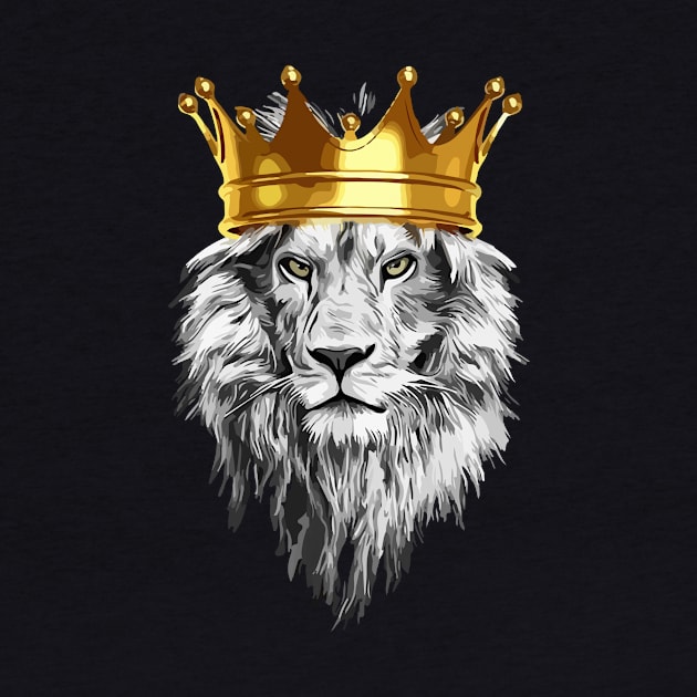 Lion with Crown for lion fans by Shirtttee